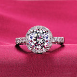 Square Crystal Zircon Rings Wedding Band Lady Accessories