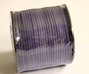 100 Yd Deep Purple 3x1.5 mm Flat Leather Cord Faux Suede Cord