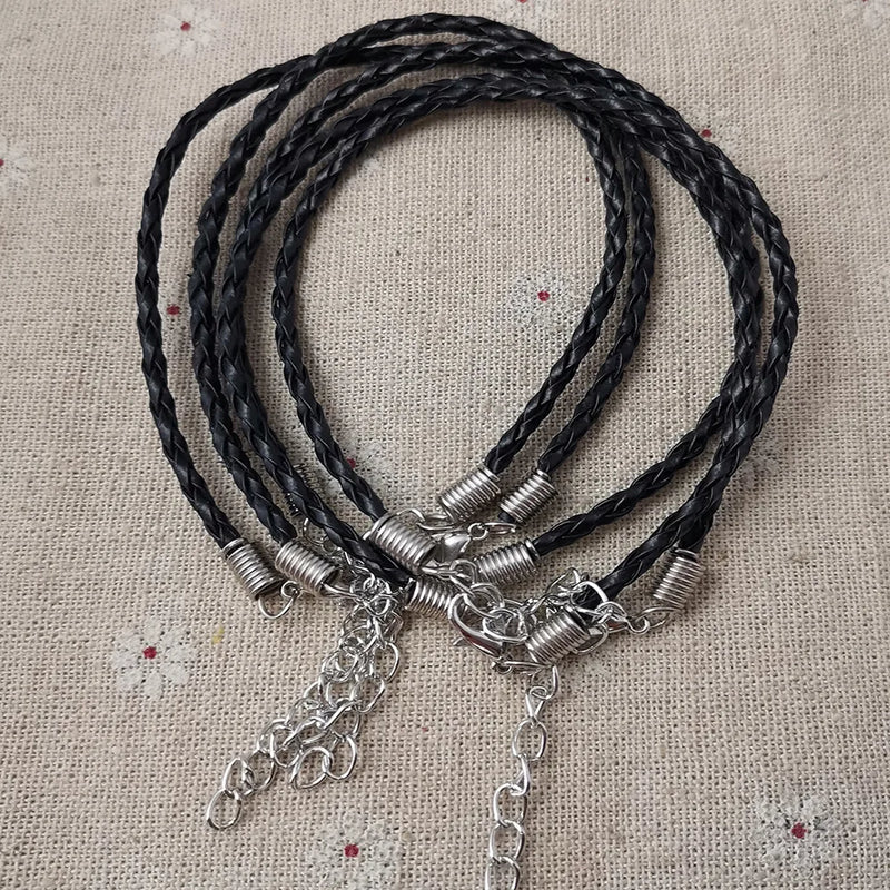 100pcs Leather Bracelets 190x3mm