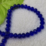 1000 Pcs 8mm Dark Crystal Glass Rondelle Faceted Spacer Beads