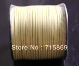 100Yd Yellow Faux Suede Leather Cord 3mmx1.5mm for Jewelry Making