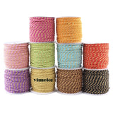 3mm Double Satin Twisted Cord 35m Roll - Wrapped Thread Rope Cord