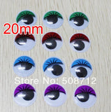 200pcs 20mm GOOGLY EYES with EYELASHES CRAFT Kit