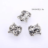 250 pcs Antique Silver Elephant Spacer Beads 10x10x3mm
