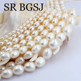 Baroque Olivary Rice Freshwater Pearl Beads Strand 14inch