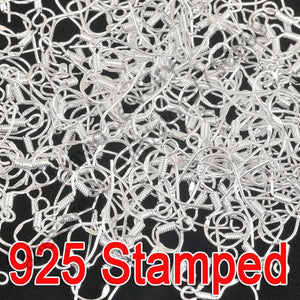 925 Sterling Silver Fish Hook Earrings Hooks Earwire
