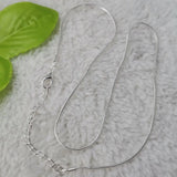 50 Silver Plated Copper Snake Necklace Chains 460x1mm