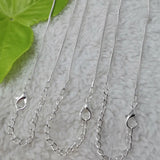 50 Silver Plated Copper Snake Necklace Chains 460x1mm