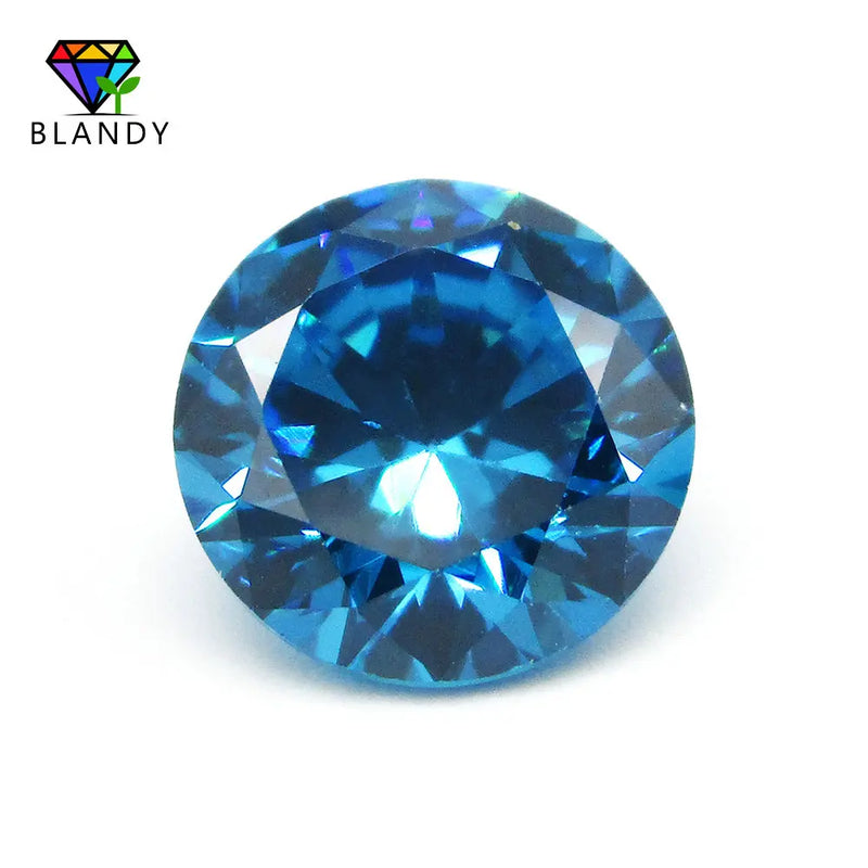 5A 1.0~10.0mm Seablue, Green, Coffee, Dark Cubic Zirconia Round CZ Stone