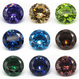 5A 1.0~10.0mm Seablue, Green, Coffee, Dark Cubic Zirconia Round CZ Stone