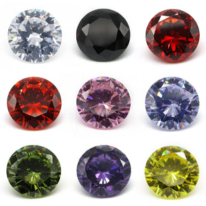 1.0~10.0mm AAAAA Loose Cubic Zirconia Stone Round Cut CZ Gems