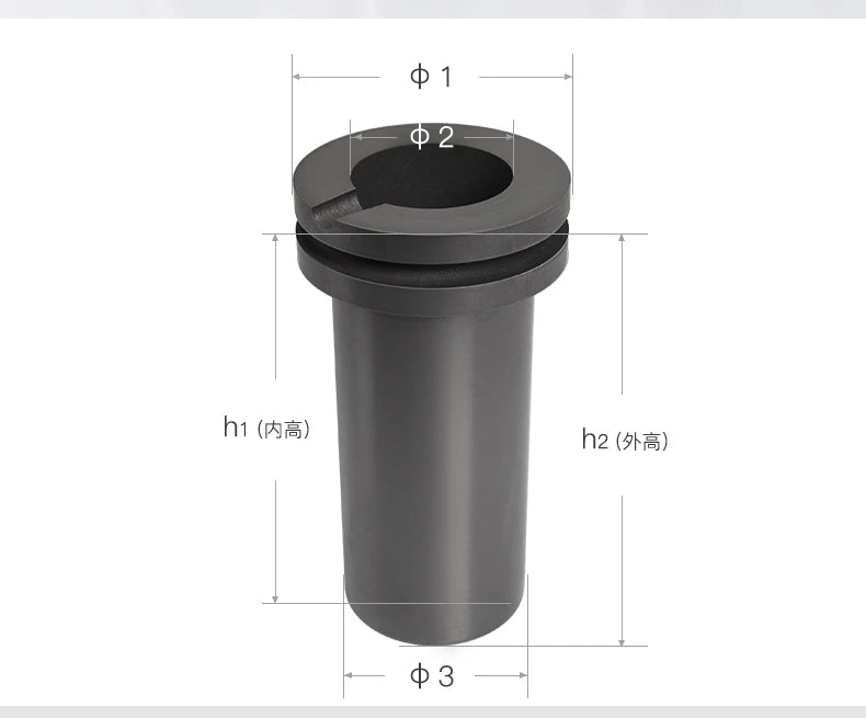 1 KG Graphite Crucible Melting Pot for Furnace