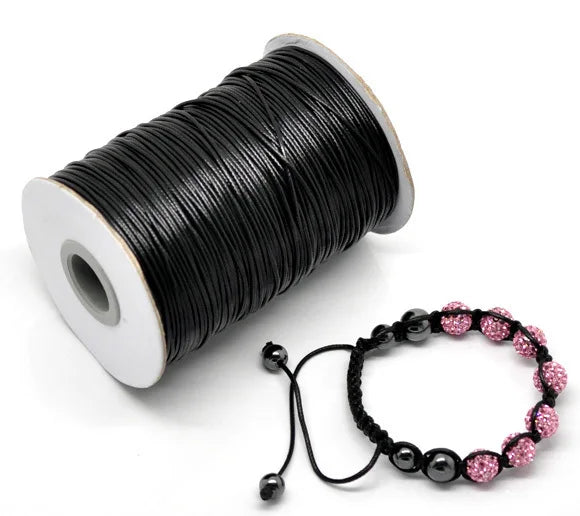180M Waxed Cotton Cord 1mm for Bracelet/Necklace