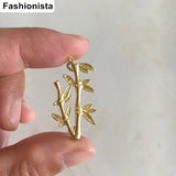 10 pcs Brass Casting Crafts Bamboo Pendant DIY Jewelry Charms