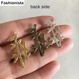 10 pcs Brass Casting Crafts Bamboo Pendant DIY Jewelry Charms