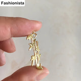 10 pcs Brass Casting Crafts Bamboo Pendant DIY Jewelry Charms