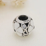 925 Silver Zircon Snail Charm Bracelet Accessory