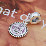925 Silver Purple Grape Soda Charm for DIY Bracelet Gift