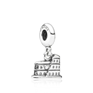 925 Silver Colosseum Charm for DIY European Bracelet
