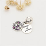 925 Silver Love Lock Unicorn Charm DIY Bracelet Accessory Gift