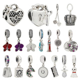 925 Silver Love Lock Unicorn Charm DIY Bracelet Accessory Gift
