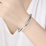 Adjustable 999 Silver Bracelet Bangle Women Jewelry Gift