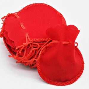 100 PCS Mixed 70 * 80 MM Wool String Bag Jewelry Christmas Gift