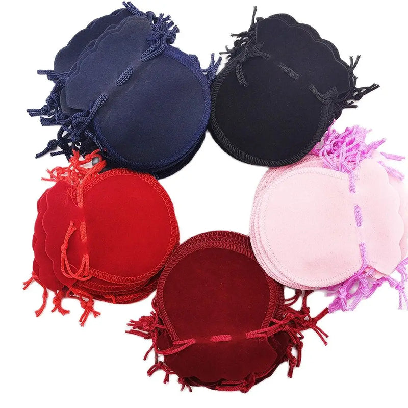 100 PCS Mixed 70 * 80 MM Wool String Bag Jewelry Christmas Gift