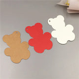 100 Pcs Little Bear Tags Paper Cards DIY Bookmark Gift Card Pendant