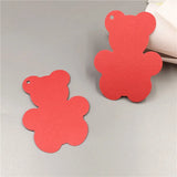 100 Pcs Little Bear Tags Paper Cards DIY Bookmark Gift Card Pendant