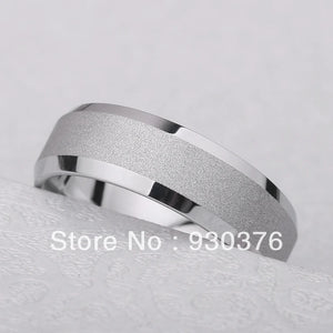 100% Tungsten Frosted Ring Men's Wedding Jewelry
