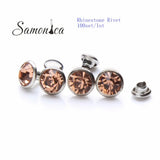 8mm Crystal Rhinestone Metal Rivets Studs for Clothing Crafting