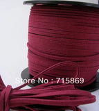 100 YARD Wine Red Faux Suede Cord Flat Leather Cord DIY Necklace Bracelets