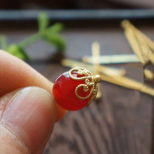 100 pcs Copper Filigree Bead Caps, 10mm Beads, Jewelry Supplies