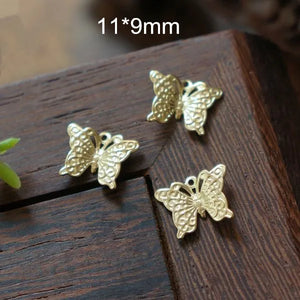 100 pcs Small Metal Butterfly Pendant, 11*9mm Charms, DIY Craft Findings