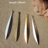100 pcs Sword Shape Charms 34mm Long DIY Jewelry Supplies