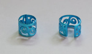 1000Pcs Plated Flower Filigree Hair Dreadlock Bead Cuff Clip 8x9mm Dia.