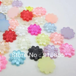 1000pcs 12mm Mixed Sunflower Pearl Beads DIY Decoration