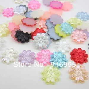1000pcs 12mm Mixed Sunflower Pearl Beads DIY Decoration