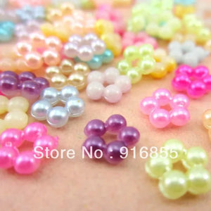 1000pcs Mixed Flower Shape Pearl Beads DIY Decoration