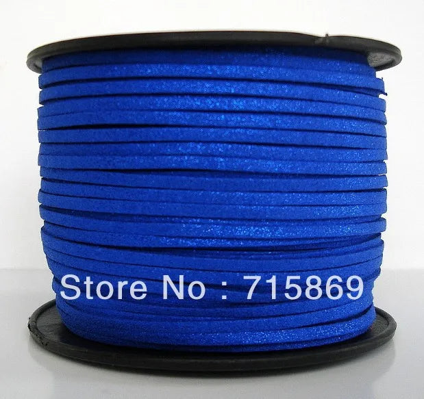 Metalic Faux Suede Cord Leather Lace for Jewellery Making 3*1.5mm