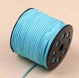 100Yds Glitter Metallic Flat Leather Cord, 3mm Cord
