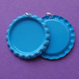 100pcs Double Side Colored Bottle Caps With Hole And Ring