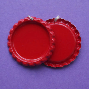100pcs Double Side Colored Bottle Caps With Hole And Ring