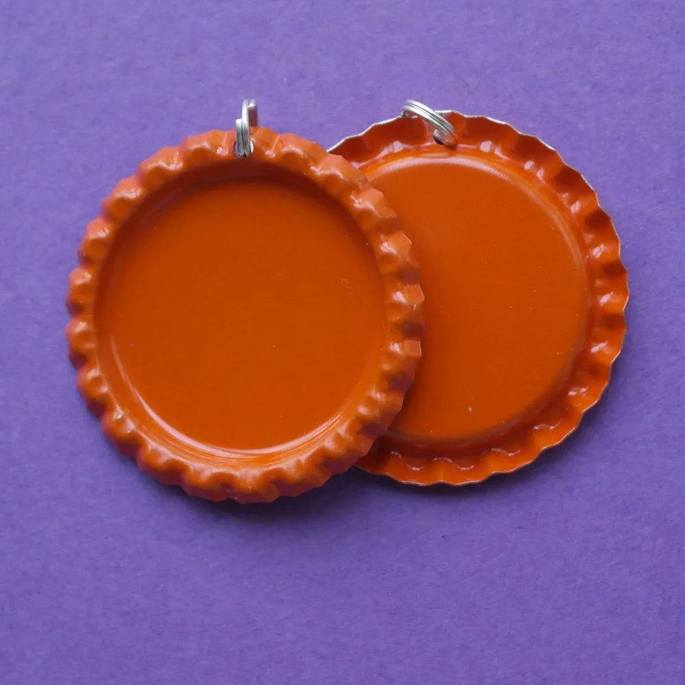 100pcs Double Side Colored Bottle Caps With Hole And Ring