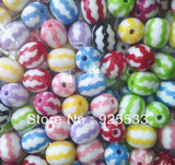 100pcs Resin Watermelon Beads for Kid Chunky Necklace Bracelet DIY