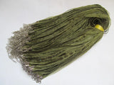 100pcs 18in Army Green Organza Ribbon Wax Cotton Necklace Cord