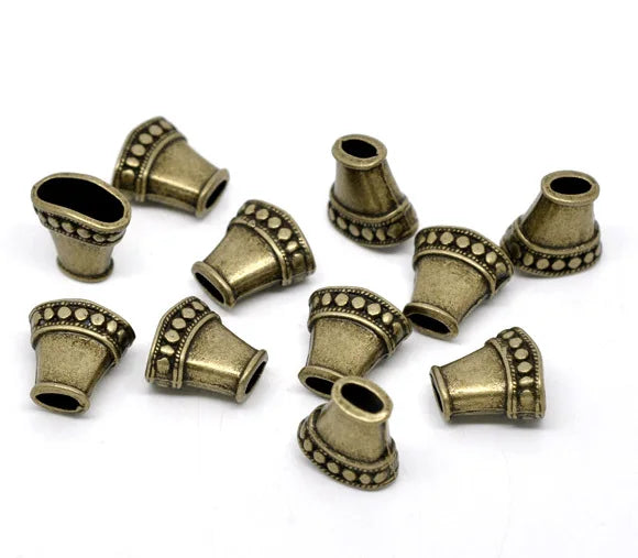 100pcs Antique Bronze Bead Caps for Chain Tassel 15.5x15.5mm J0193F