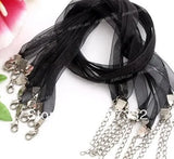 100pcs Voile Organza Cord Necklace 425-460mm