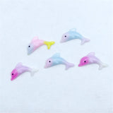 100pcs Colorful Dolphin Resin Cabochons DIY Jewelry Findings
